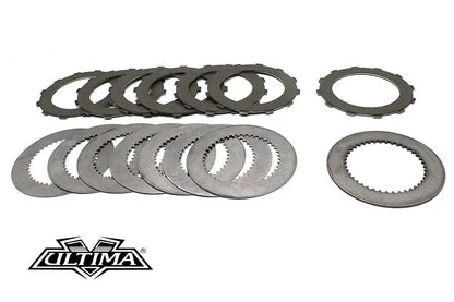 Ultima 2-Inch Open Belt Drive Clutch Plate Set for Harley Davidson Motorcycles - Part #320750M by Ultima