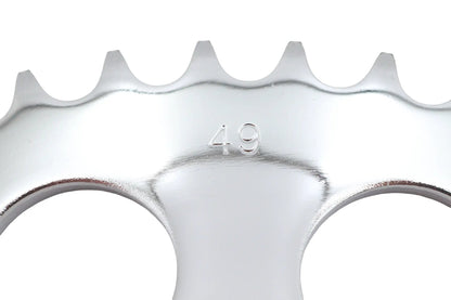 Ultima Dish Type Rear Sprocket Chrome 49 Tooth for Harley Davidson FXR by Ultima