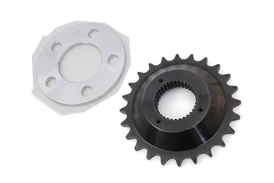 York Transmission Sprocket 24 Tooth Kit - Heavy Duty Rear Sprocket for Harley Softail and Custom Bikes by York