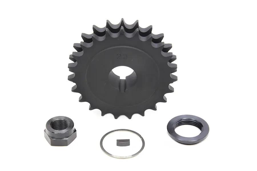 York Tapered Engine Sprocket Kit 23 Tooth Parkerized for Harley Davidson EL Models by York