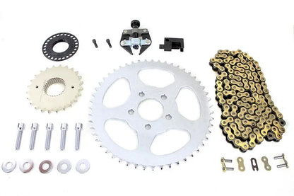 York Softail Rear Chain Drive Kit with 120-Link Rust-Resistant Gold Chain and Master Link for Harley Davidson FLST (2008-2017) by York