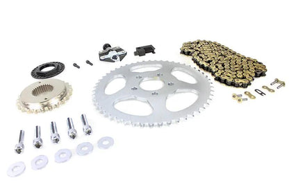 York Softail Rear Chain Drive Kit with 120-Link Rust-Resistant Gold Chain and Master Link for Harley Davidson FLST (2008-2017) by York