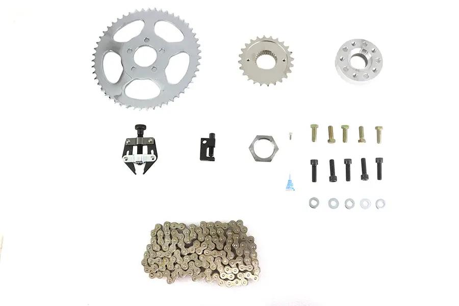 York FXD Rear Chain Drive Kit for Harley Davidson FXD Models with 24 Tooth Front and 51 Tooth Rear Sprockets by York