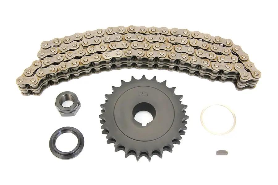 York 23 Tooth Sprocket and 82 Link Chain Kit for Harley Davidson EL and FL Models by York