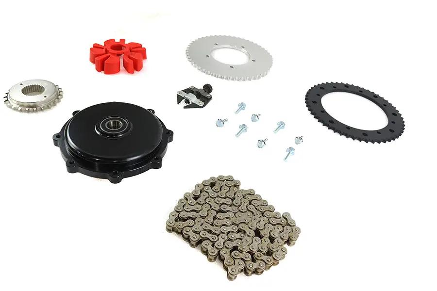 York FLT Rear Chain Drive Kit for Harley Davidson FLT Models - 120 Link Chain and Conversion Components by York