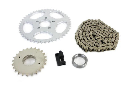 York Rear Chain Drive Kit for 2007 Harley Davidson FLT - Easy Chain Conversion with 22-tooth Front and 48-tooth Rear Sprockets by York