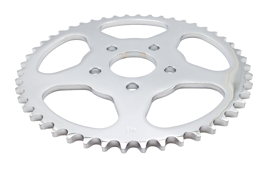 York Rear Sprocket Flat Chrome 48 Tooth for Harley Davidson XL Models - Part 16456 by York