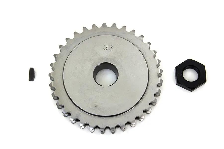 York 33 Tooth Engine Sprocket with Nut and Key for Harley Davidson WL Models by York