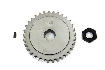 York 33 Tooth Engine Sprocket with Nut and Key for Harley Davidson WL Models by York