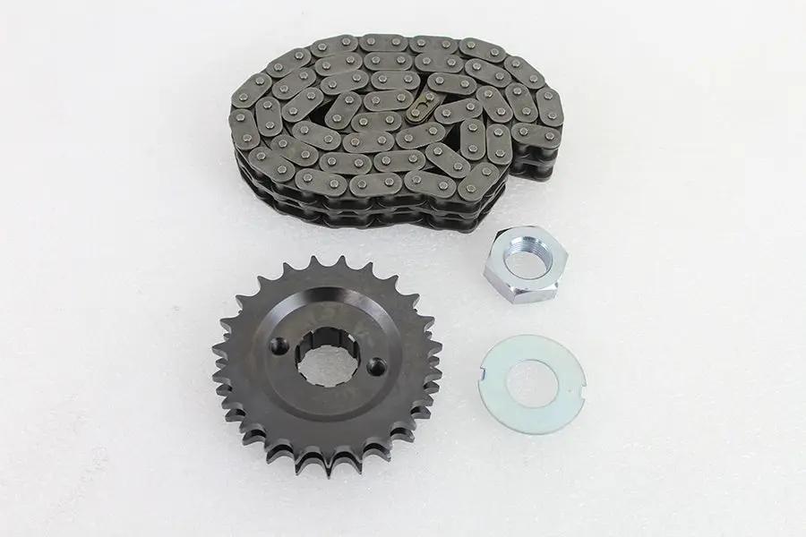 York 23 Tooth Spline Sprocket and Chain Kit for Harley Davidson FL 1955-1964 by York