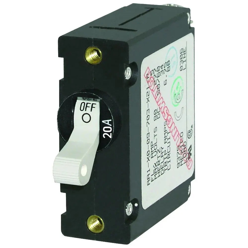 Blue Sea Systems 7214 AC/DC Single Pole Magnetic World Circuit Breaker - 20 Amp