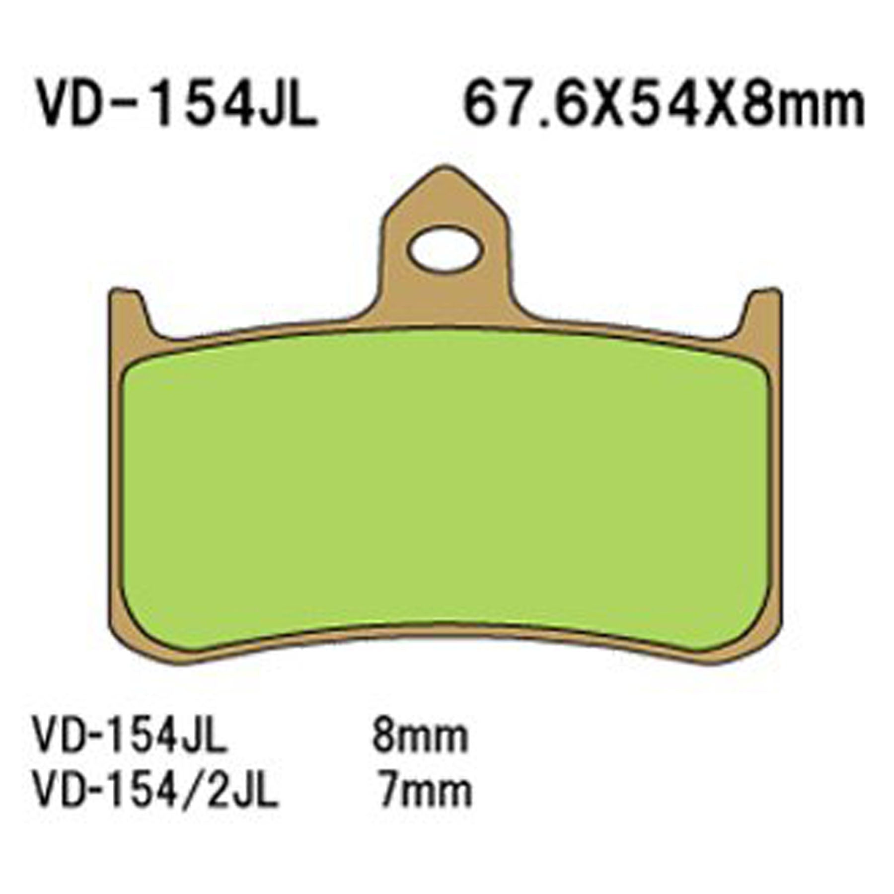 VESRAH VD-154RJL Brake Pads for Reliable Stopping Power