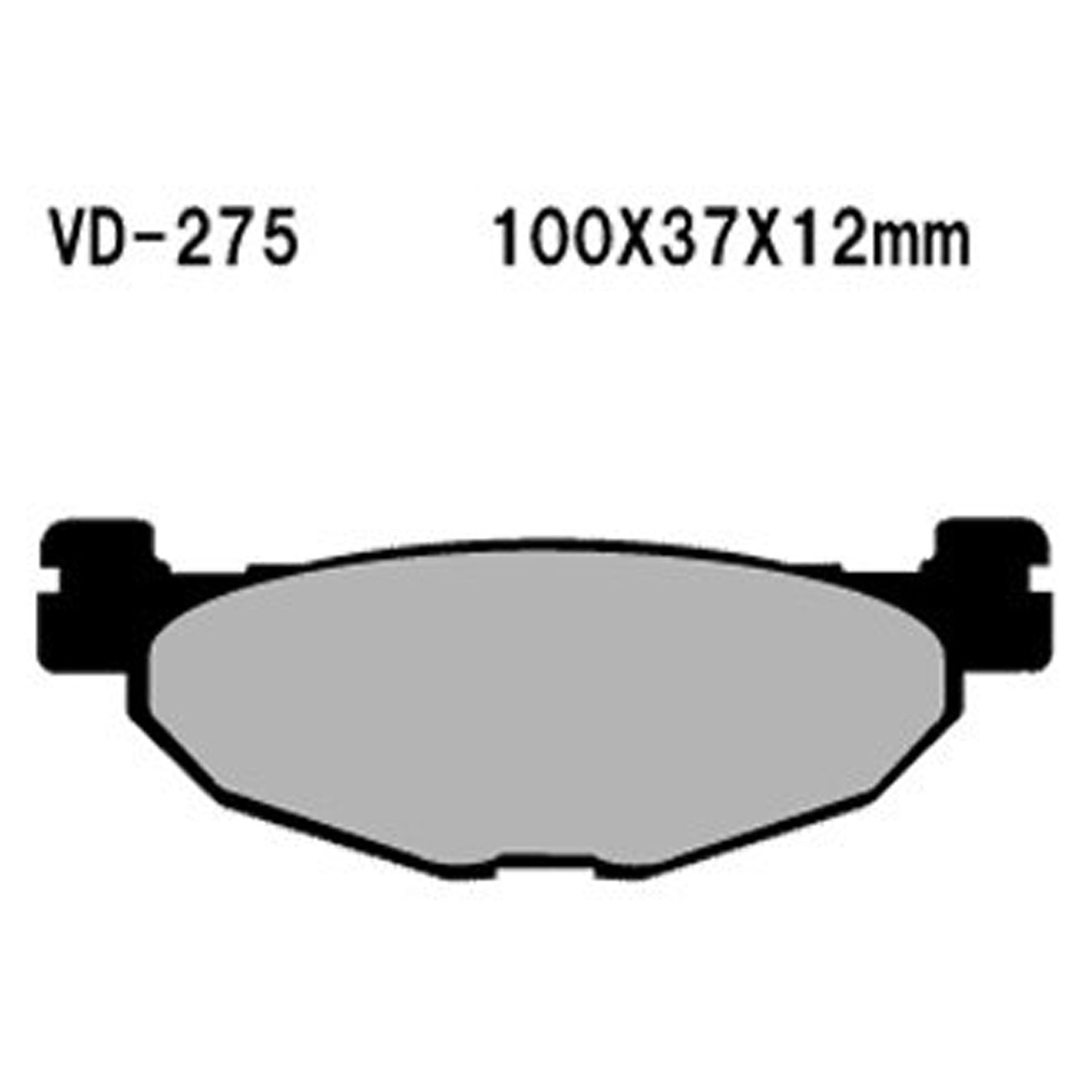 VESRAH Semi-Metallic Brake Pads VD-275 for Reliable Stopping Power