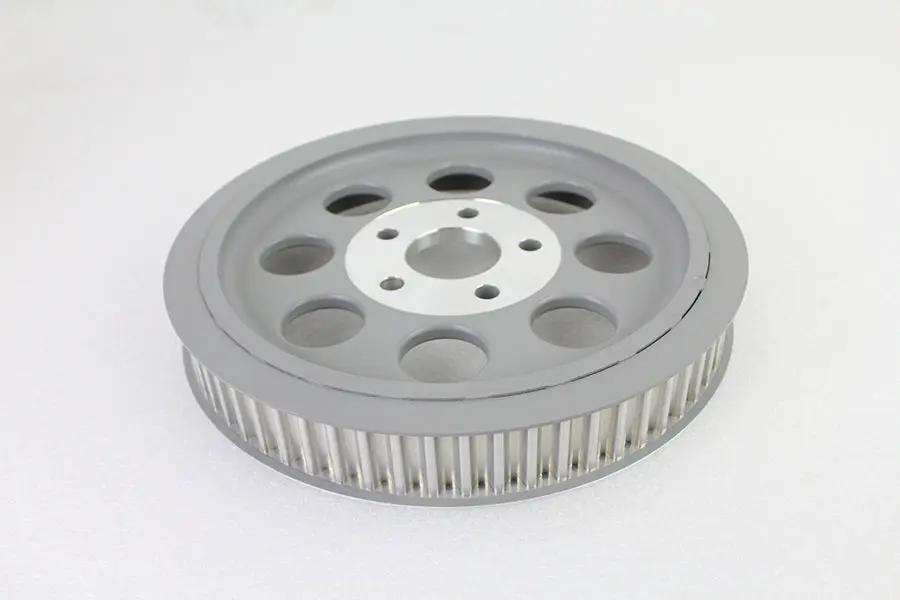 York 191415 Silver Rear Belt Pulley with 65 Teeth for Harley Davidson FL & FX Models by York