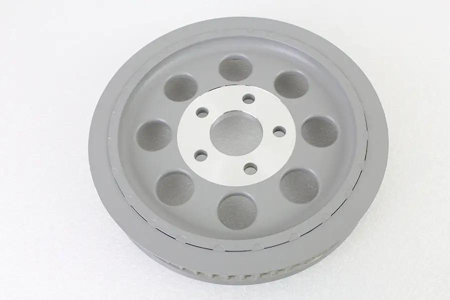 York 191417 Silver Rear Belt Pulley with 61 Tooth for 4-Speed Harley Davidson Models by York