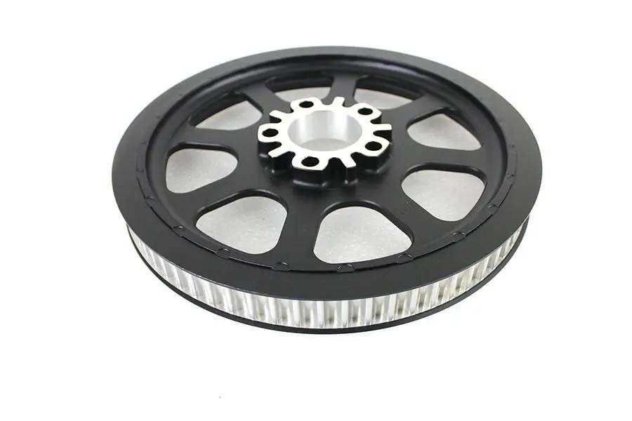 York Black Rear Belt Pulley 70 Tooth for Harley Davidson FLST & FXST Models by York