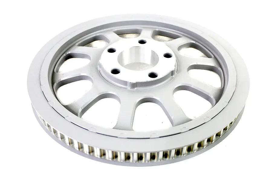 York Silver 66-Tooth Rear Belt Pulley for Harley Davidson FLST and FXST Models Part #191429 by York