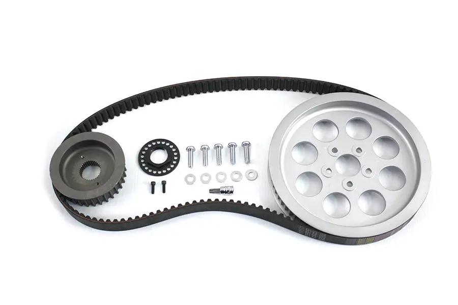 York Rear Belt and Pulley Kit Alloy for Harley Davidson FXST and FLST (1986-1993) by York