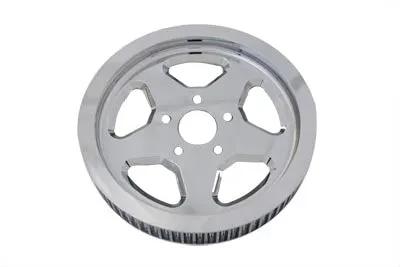 York 20-0353 Rear Drive Pulley - 65 Tooth Chrome for Harley Davidson FXST by York