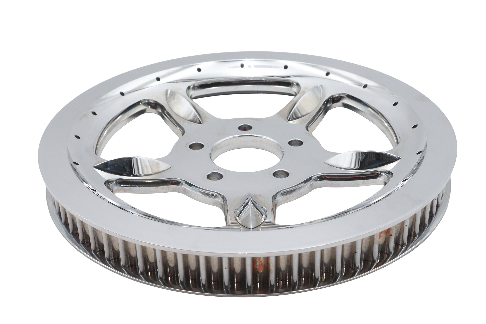 V-Twin 20-4102 Factory Sample Rear Drive Pulley, 68-Tooth Chrome