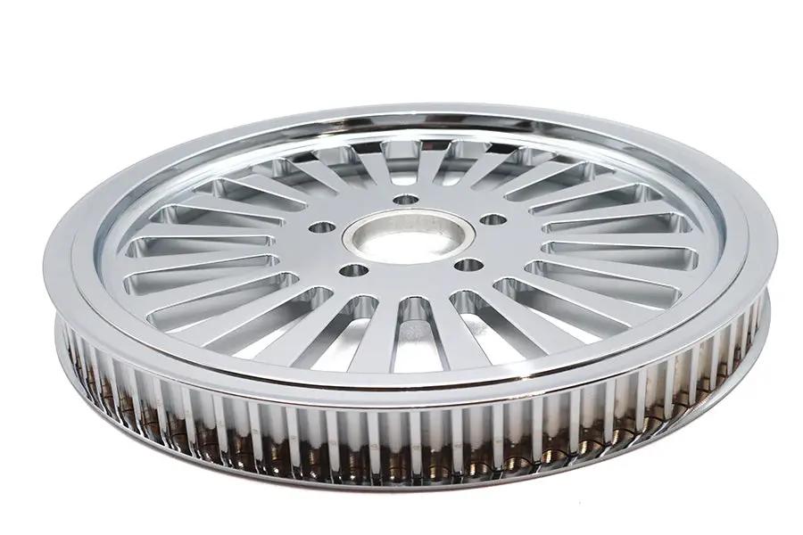 Ultima King Spoke Rear Drive Pulley 70 Tooth Chrome - High-Performance Motorcycle Drive Component by Ultima