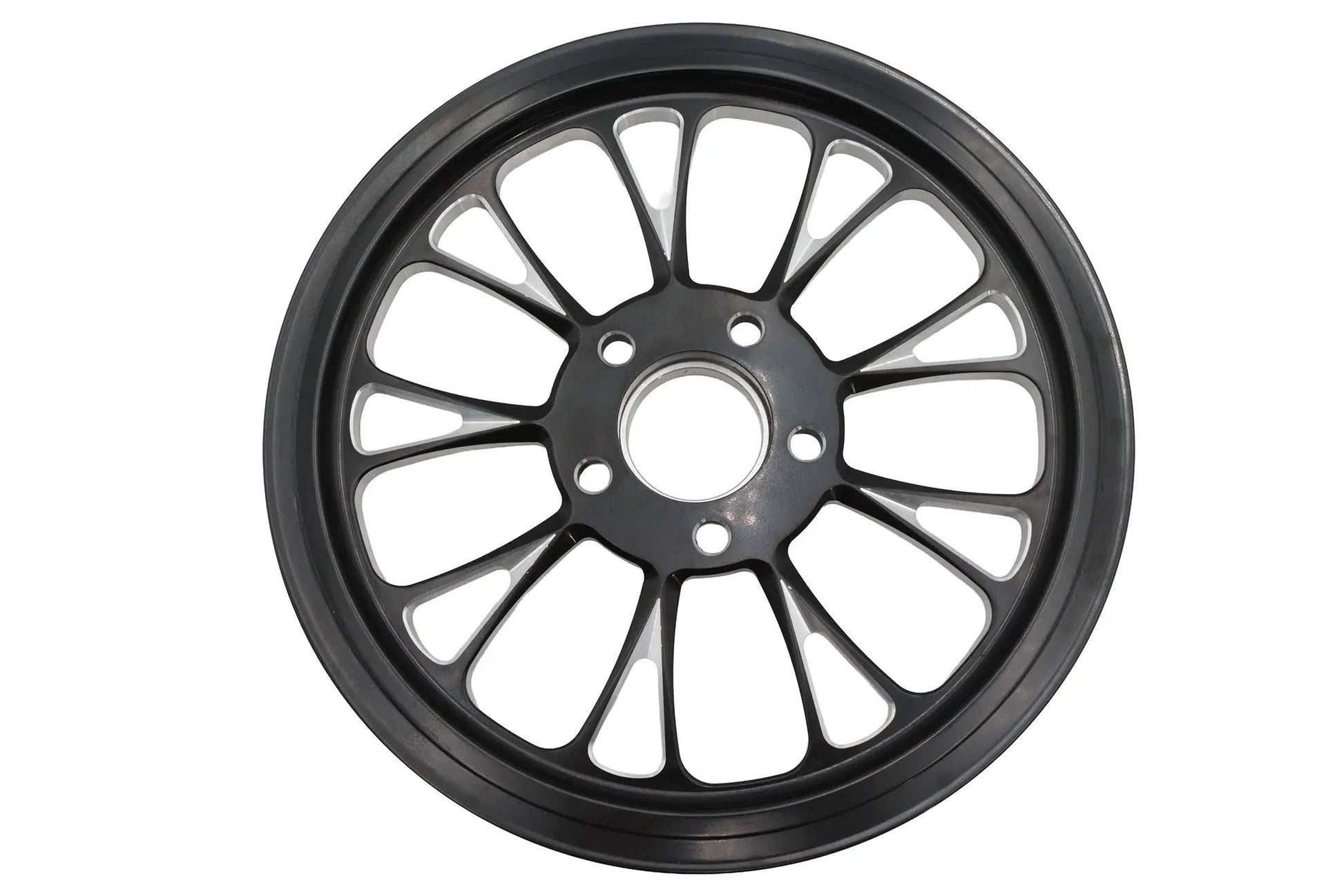 Ultima Manhattan Rear Drive Pulley 65 Tooth Black Cut - High-Performance Motorcycle Drive Component by Ultima