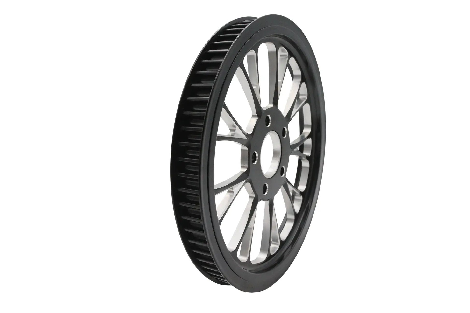 Ultima Manhattan Rear Drive Pulley 65 Tooth Black Cut - High-Performance Motorcycle Drive Component by Ultima