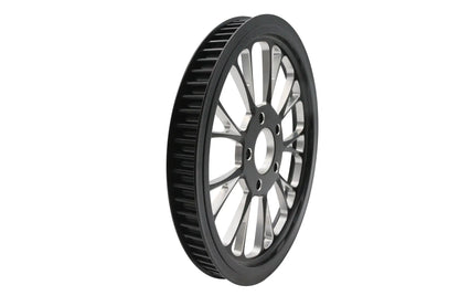 Ultima Manhattan Rear Drive Pulley 70 Tooth Black Cut - High-Performance Motorcycle Accessory by Ultima