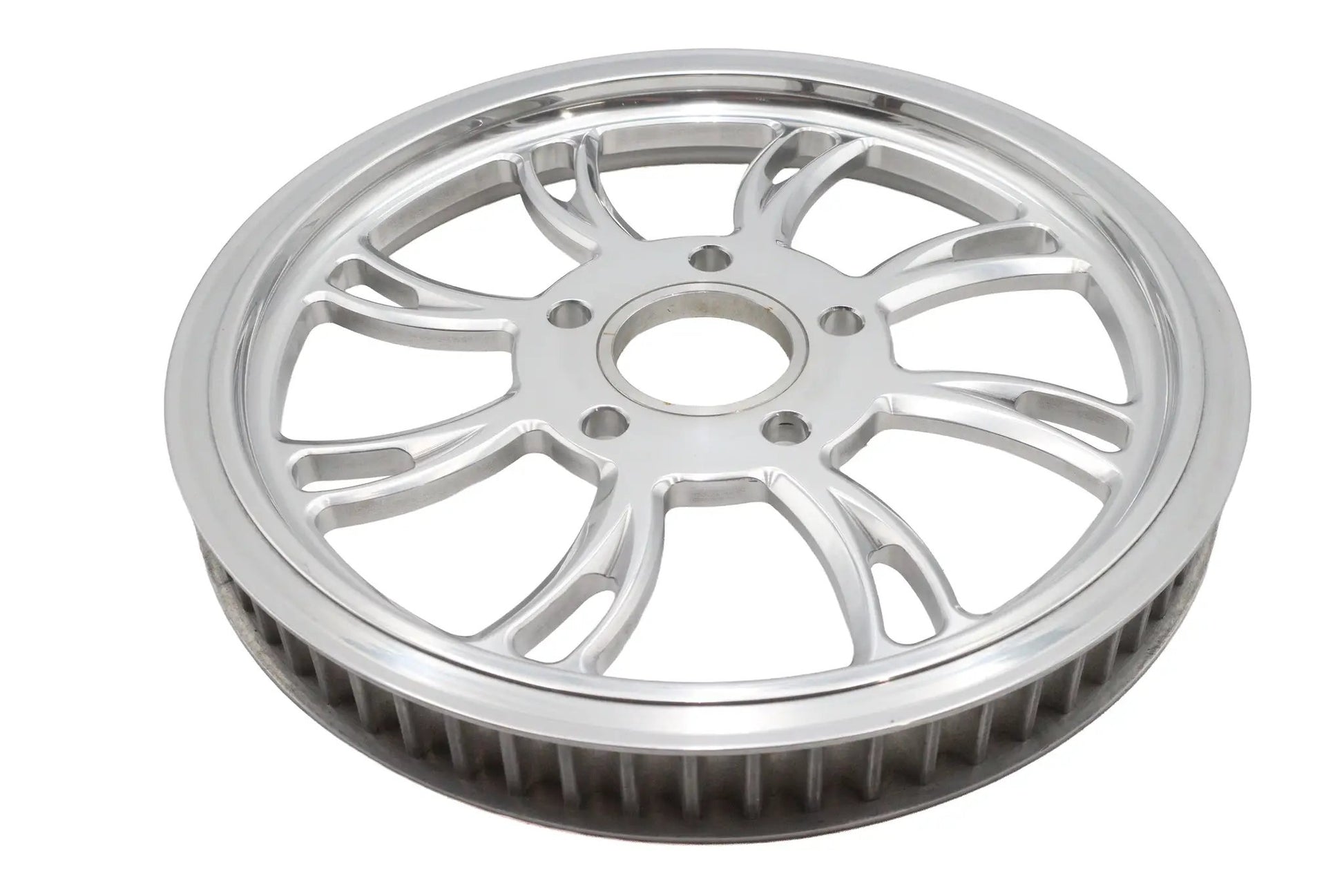 Ultima Vortex Rear Drive Pulley 65 Tooth Polished - High-Performance Motorcycle Drive Component by Ultima