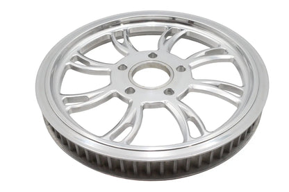Ultima Vortex Rear Drive Pulley 65 Tooth Polished - High-Performance Motorcycle Drive Component by Ultima