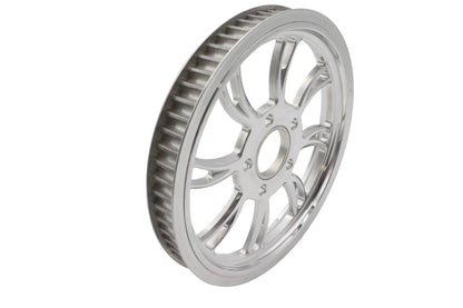 Ultima Vortex Rear Drive Pulley 65 Tooth Polished - High-Performance Motorcycle Drive Component by Ultima