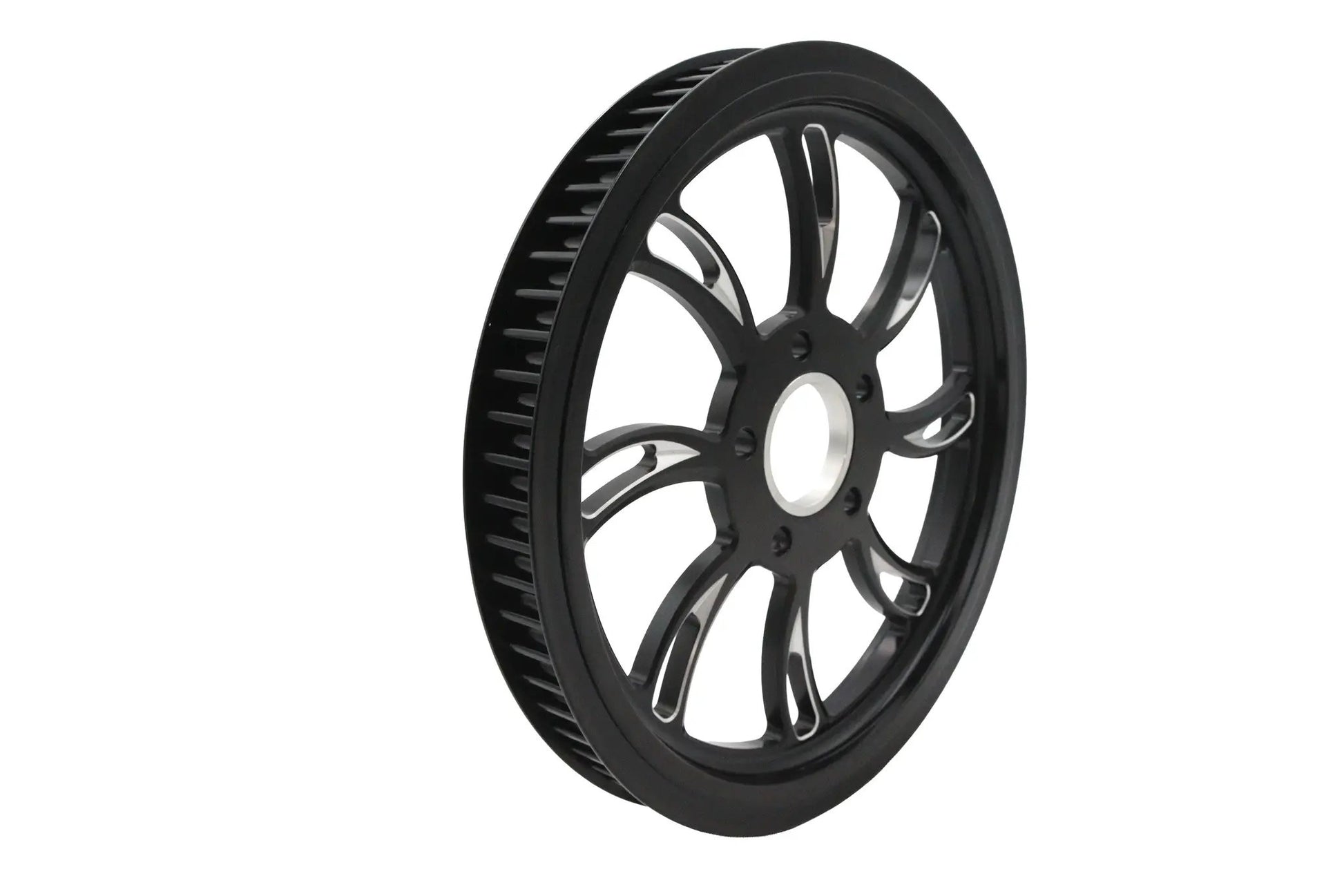 Ultima Vortex Rear Drive Pulley 65 Tooth Black Cut - High-Performance Motorcycle Drive Component by Ultima