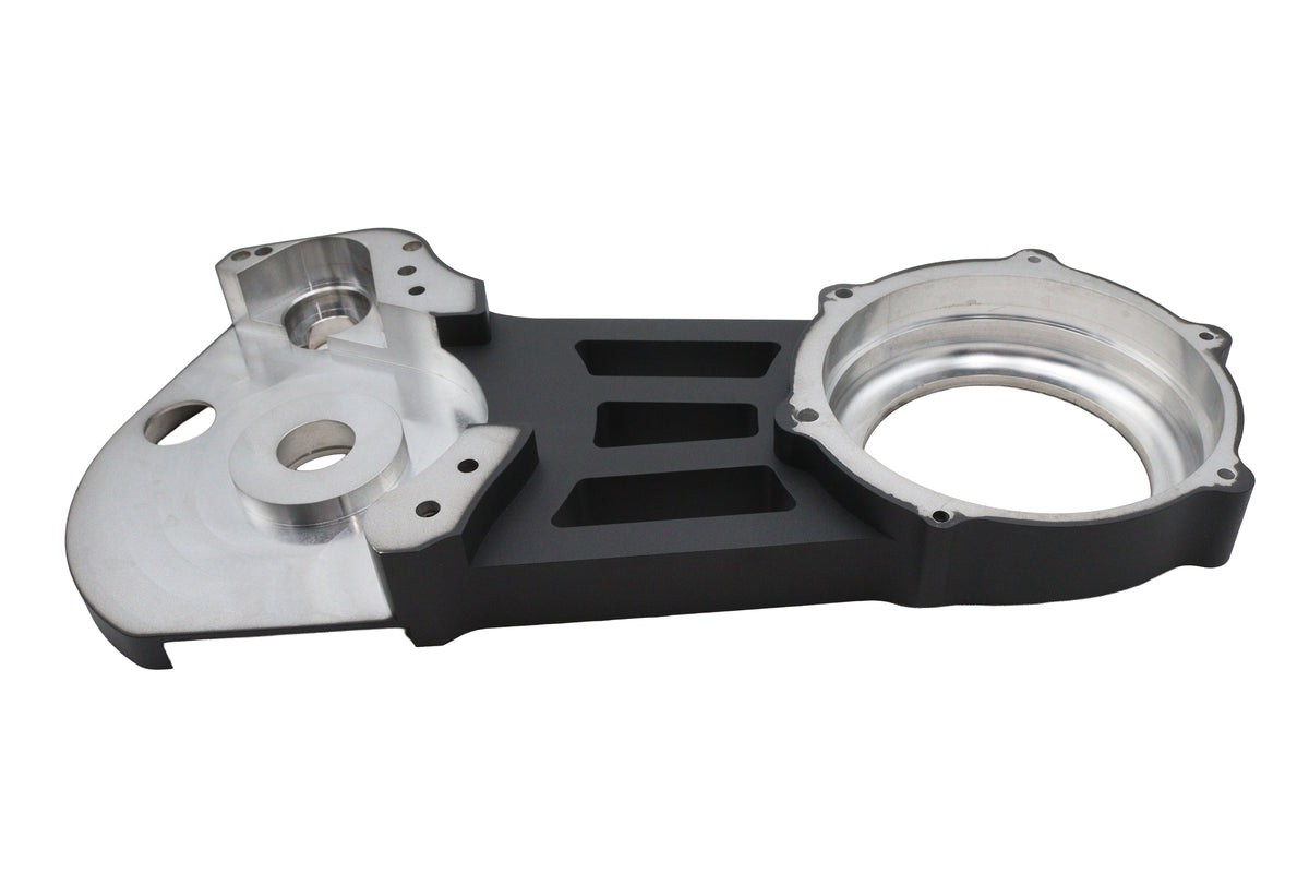 Ultima 2-Inch Belt Drive Billet Motor Plate, Black, Part 58-668