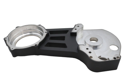 Ultima 2-Inch Belt Drive Billet Motor Plate, Black, Part 58-668