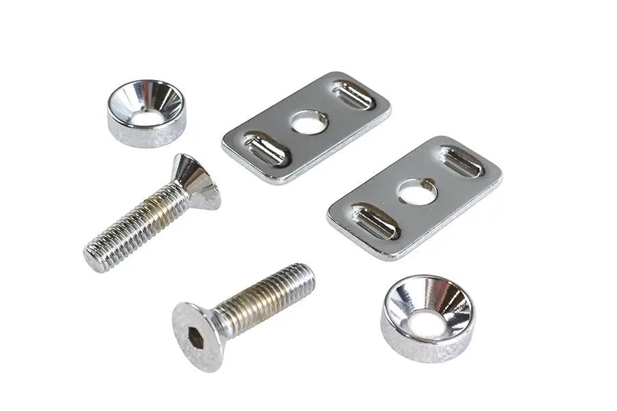 Colony Chrome Swingarm End Plate Adjuster Hardware Kit for Harley Davidson FXD (1991-2000) by Colony