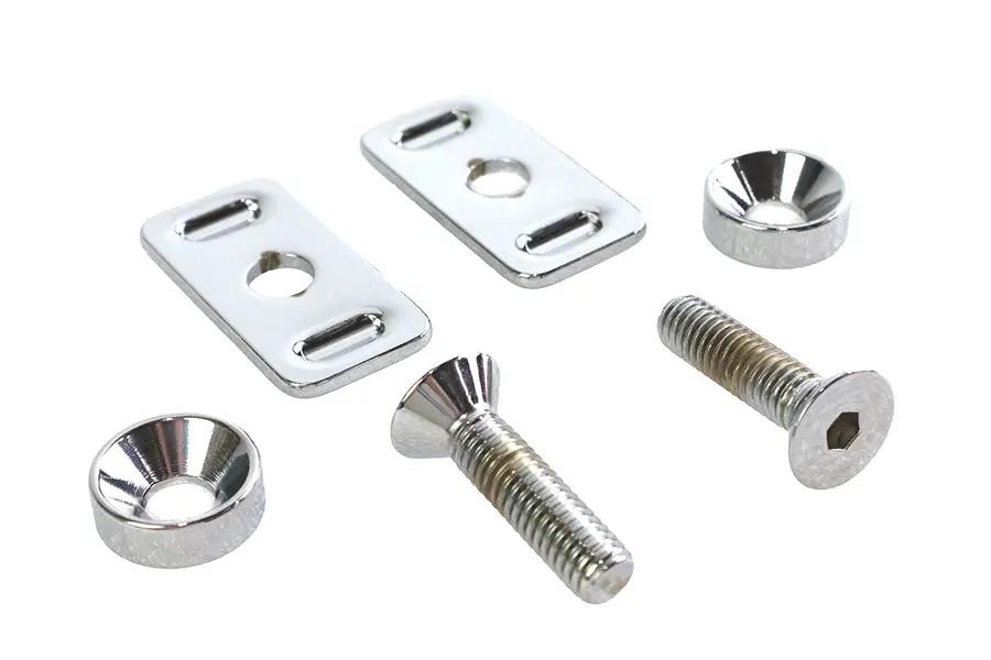 Colony Chrome Swingarm End Plate Adjuster Hardware Kit for Harley Davidson FXD (1991-2000) by Colony