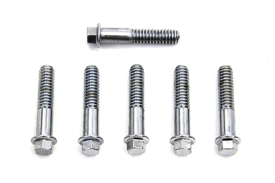 Colony D-Ring Chrome Rocker Arm Cover Screw Set for Harley Davidson FL Models by Colony