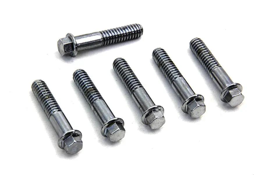 Colony D-Ring Chrome Rocker Arm Cover Screw Set for Harley Davidson FL Models by Colony