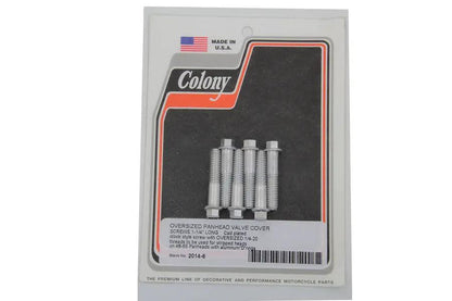 Colony D-Ring Cadmium Rocker Arm Cover Screw Set for Harley Davidson FL Models by Colony