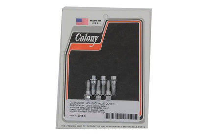 Colony D-Ring Chrome Rocker Arm Cover Screw Set for Harley Davidson FL Models by Colony