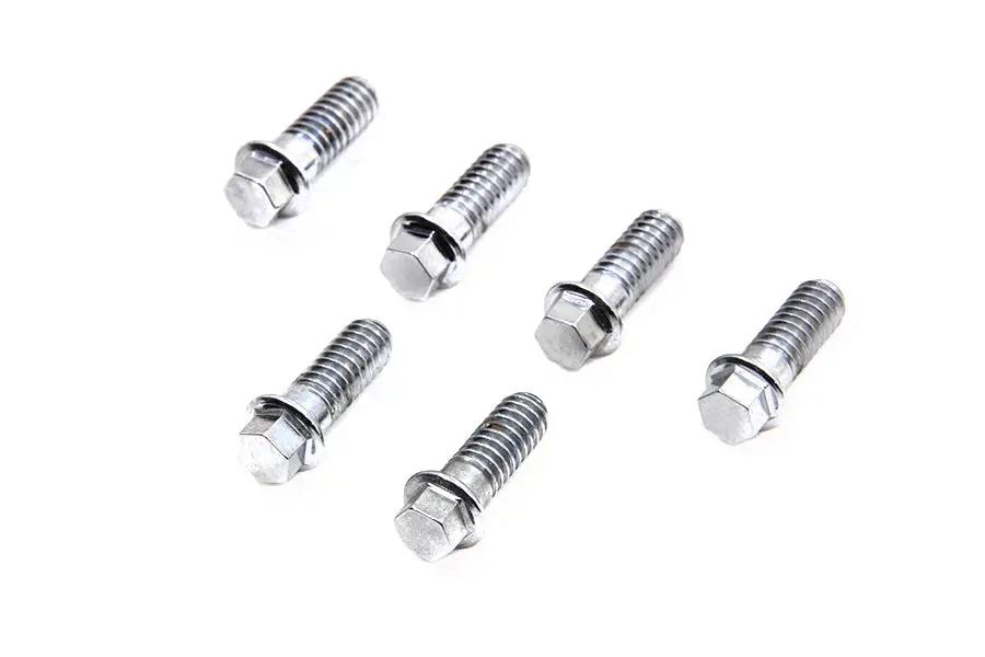 Colony D-Ring Chrome Rocker Arm Cover Screw Set for Harley Davidson FL Models by Colony