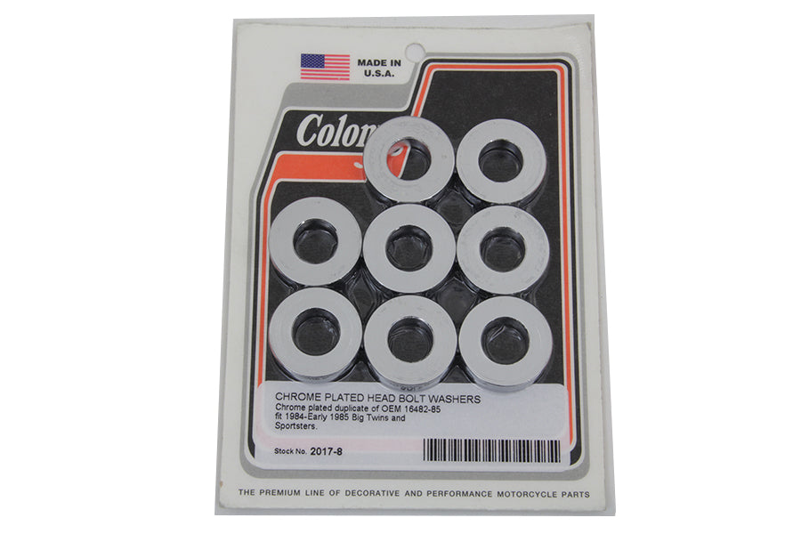 Colony 41-112 Chrome Head Bolt Washer Set for Harley-Davidson