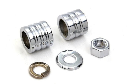 Colony Chrome Front Axle Spacer Kit Groove Style for Harley Davidson FXST & FXDWG by Colony