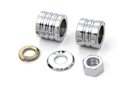 Colony Chrome Front Axle Spacer Kit Groove Style for Harley Davidson FXST & FXDWG by Colony