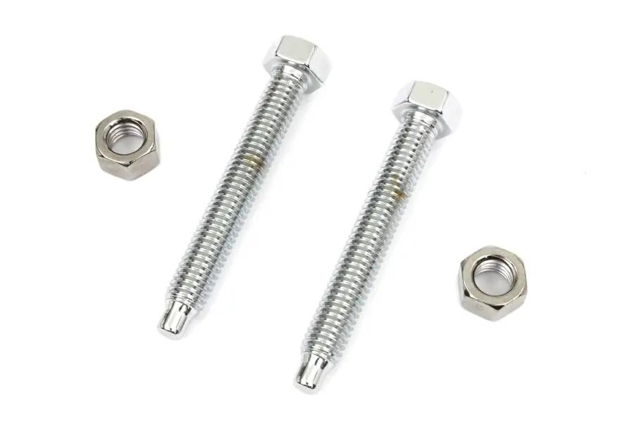 Colony Chrome Rear Axle Adjuster Screw Kit for Harley Davidson FXST & FLST Models by Colony