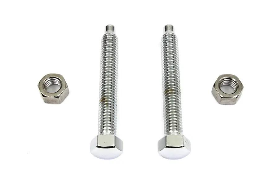 Colony Chrome Rear Axle Adjuster Screw Kit for Harley Davidson FXST & FLST Models by Colony