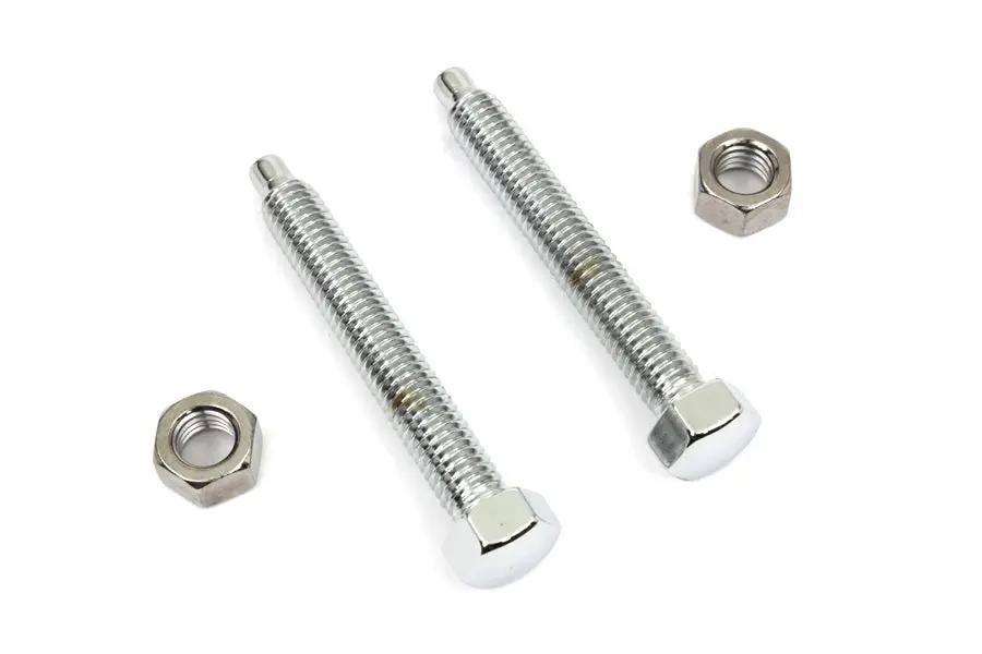 Colony Chrome Rear Axle Adjuster Screw Kit for Harley Davidson FXST & FLST Models by Colony