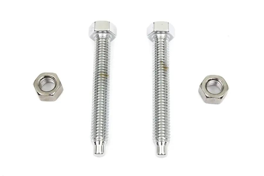 Colony Chrome Rear Axle Adjuster Screw Kit for Harley Davidson FXST & FLST Models by Colony