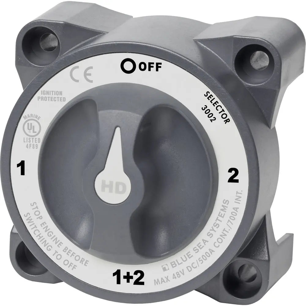 Blue Sea Systems 3002 HD-Series Battery Switch Selector for Marine and RV Applications