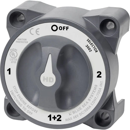 Blue Sea Systems 3002 HD-Series Battery Switch Selector for Marine and RV Applications